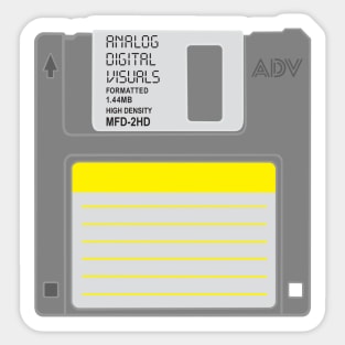 Floppy Disk (Gray Colorway) Analog/ Computer Sticker